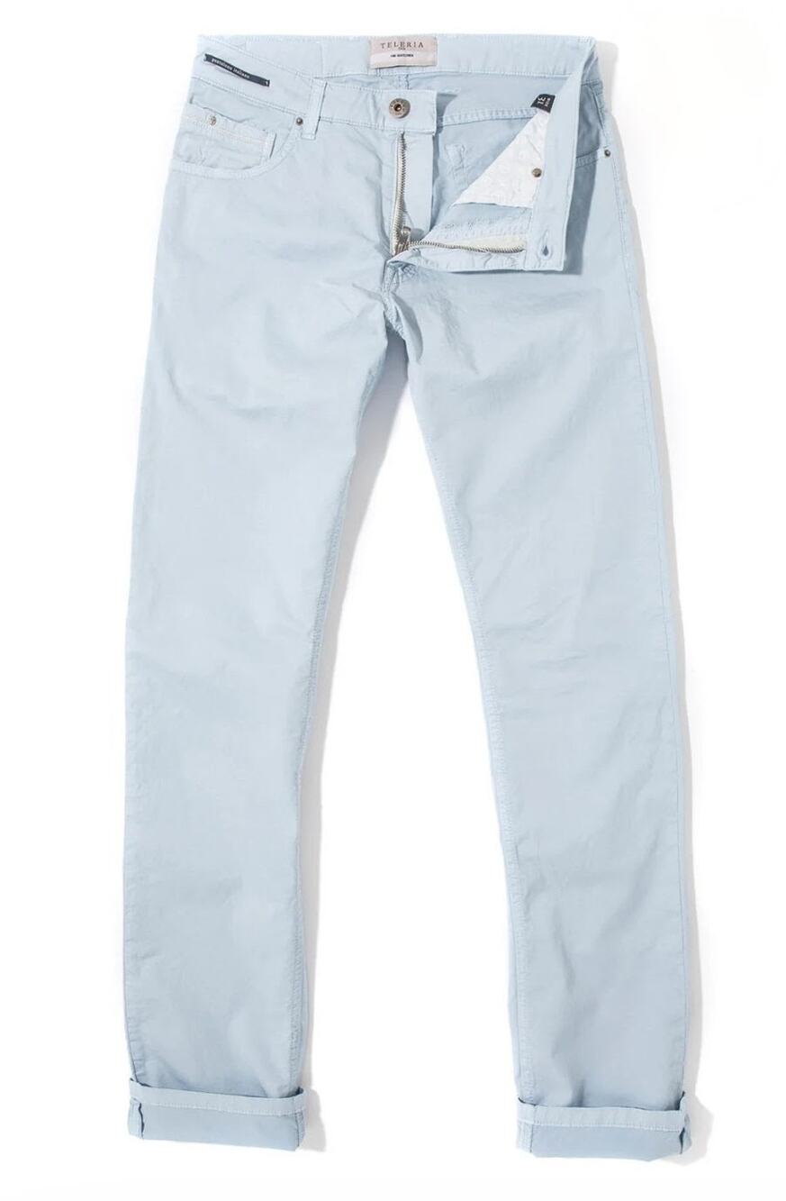 Teleria Zed Mens Italian Cobra 19A Size 35 US In Blue Ice Cotton Blend